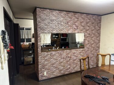 【DIY】リノベ～レンガタイル対面キッチン壁～